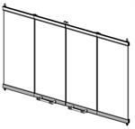 12M23 Bi Fold Glass Door Set with Black Trim for Superior Fireplaces 12M23 LBC4324 LBR4324