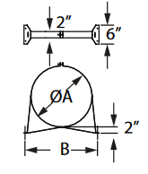 Wall Strap DuraChimney II 8"