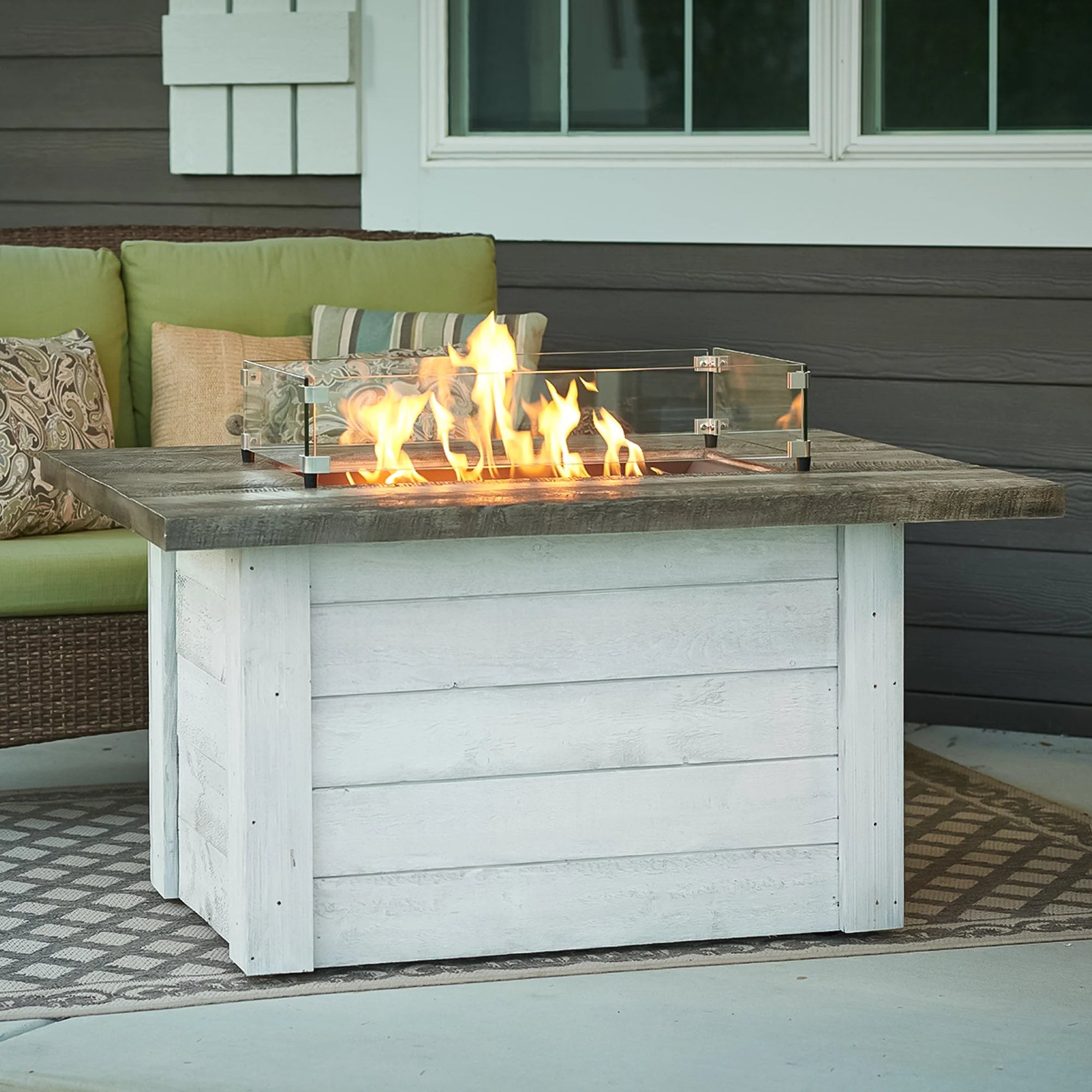 Alcott Firepit Table with Glass Guard