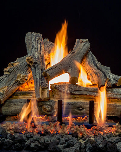 Grand Canyon Arizona Juniper Vented Gas Log Sets with 2 Flame Burner