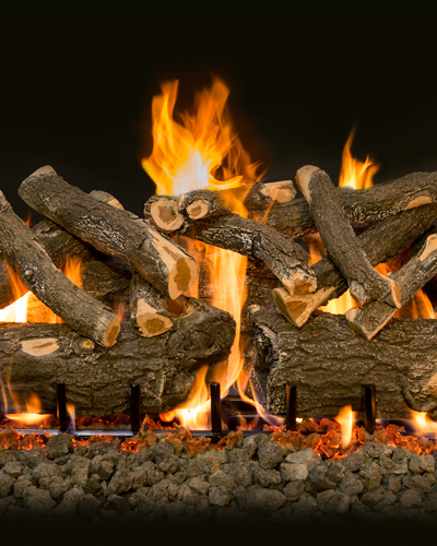 Grand Canyon Arizona Weathered Oak Charred Vented Gas Log Set with 2 Flame Burner