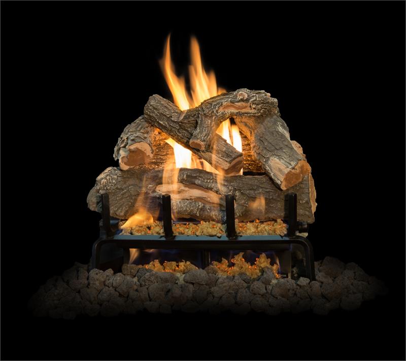 Grand Canyon Arizona Weathered Oak Vented Gas Log Sets with 3 Flame Burner