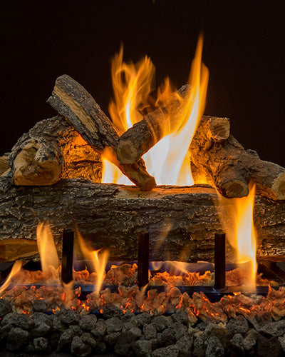 Grand Canyon Arizona Weathered Oak Outdoor Vented Gas Log Set with 2 Flame Stainless Steel Burner