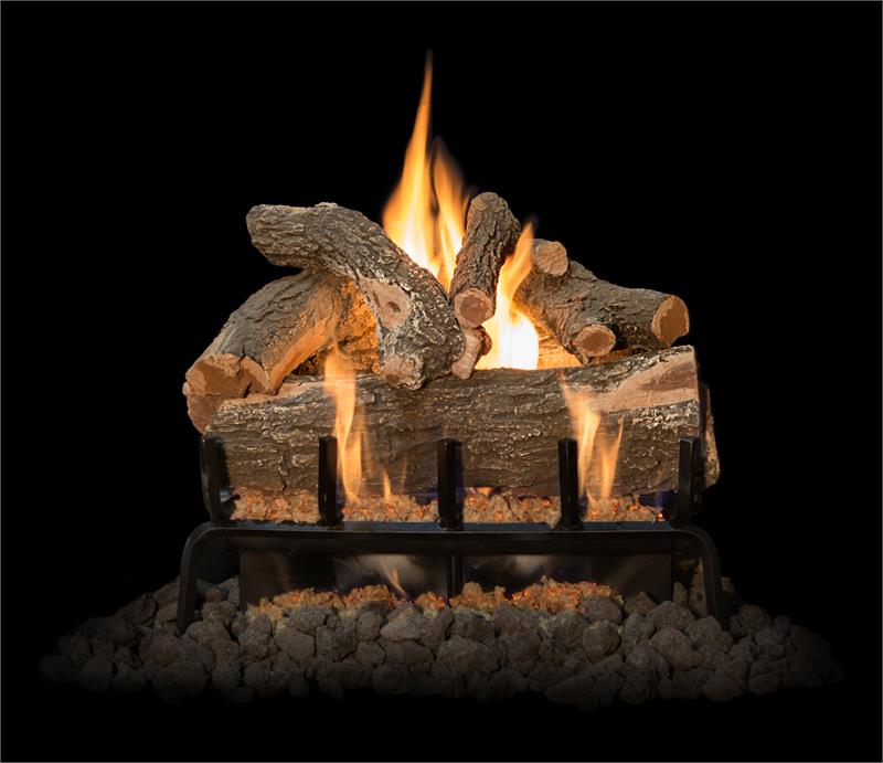 Grand Canyon Arizona Weathered Oak Vented Gas Log Sets with 3 Flame Burner