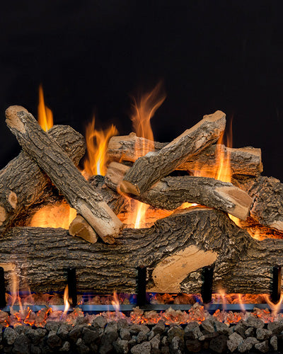 Grand Canyon Arizona Weathered Oak Outdoor Vented Gas Log Set with 2 Flame Stainless Steel Burner