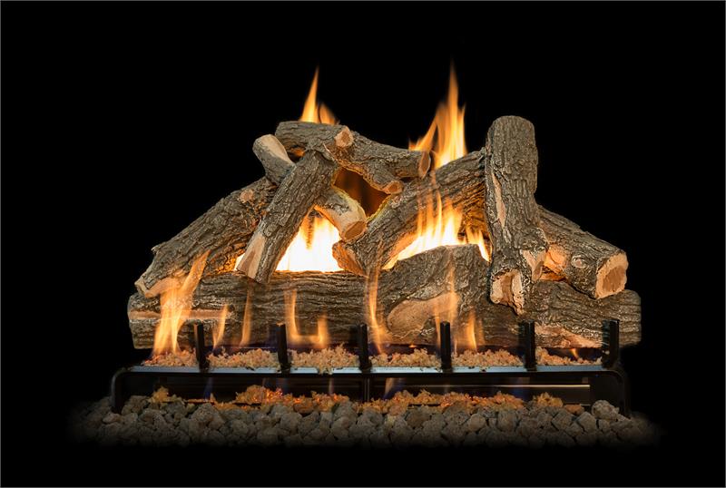 Grand Canyon Arizona Weathered Oak Vented Gas Log Sets with 3 Flame Burner