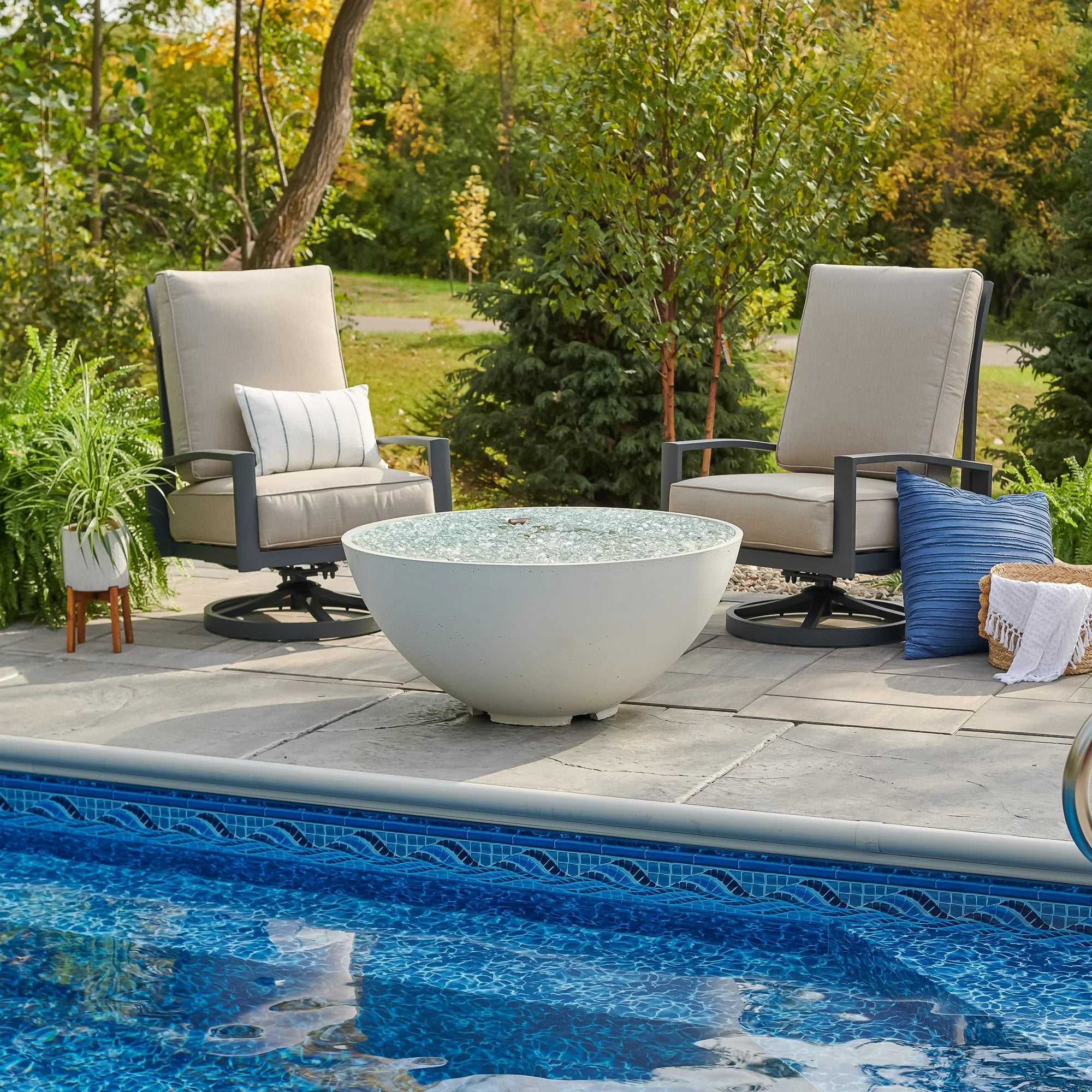 Round Gas Fire Pit Bowl The Cove Edge 42"