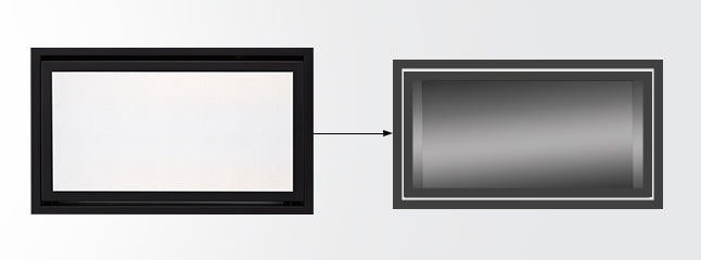 Clean Face Fronts for the Majestic Direct Vent Fireplaces Echelon II Jade Fireplaces