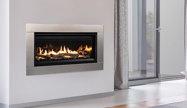 DRL3535 Linear Direct Vent Low Profile 35" Fireplace with Blower Fan and Multi Function Remote