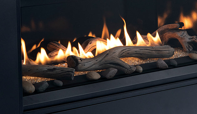 DRL3535 Linear Direct Vent Low Profile 35" Fireplace with Blower Fan and Multi Function Remote