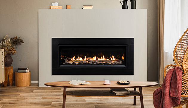 DRL3535 Linear Direct Vent Low Profile 35" Fireplace with Blower Fan and Multi Function Remote