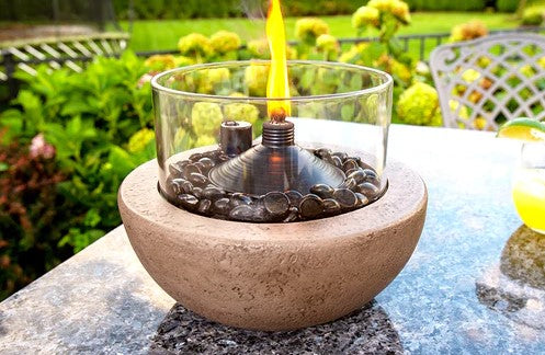 Brushed Copper Table Top Citronella Fire Bowl FB1501M