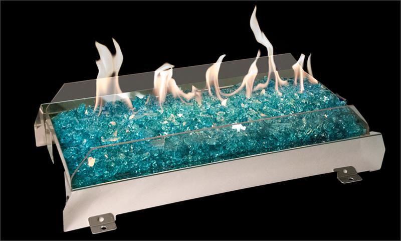 Contemporary Glass Vent Free Gas Burner by Real Fyre G21