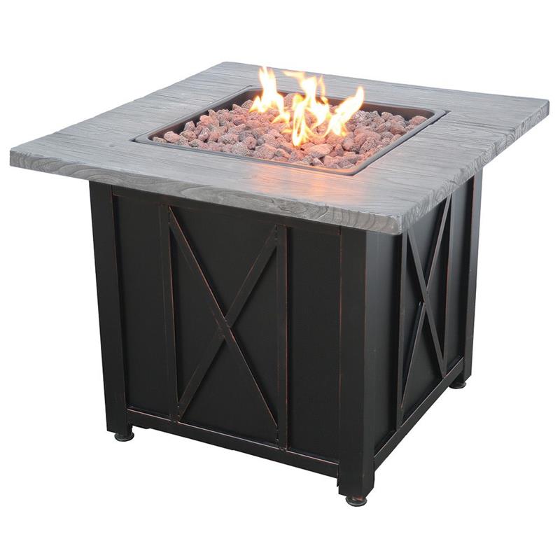 Outdoor Propane Gas Wood Grain Print Firepit Table GAD1450SP