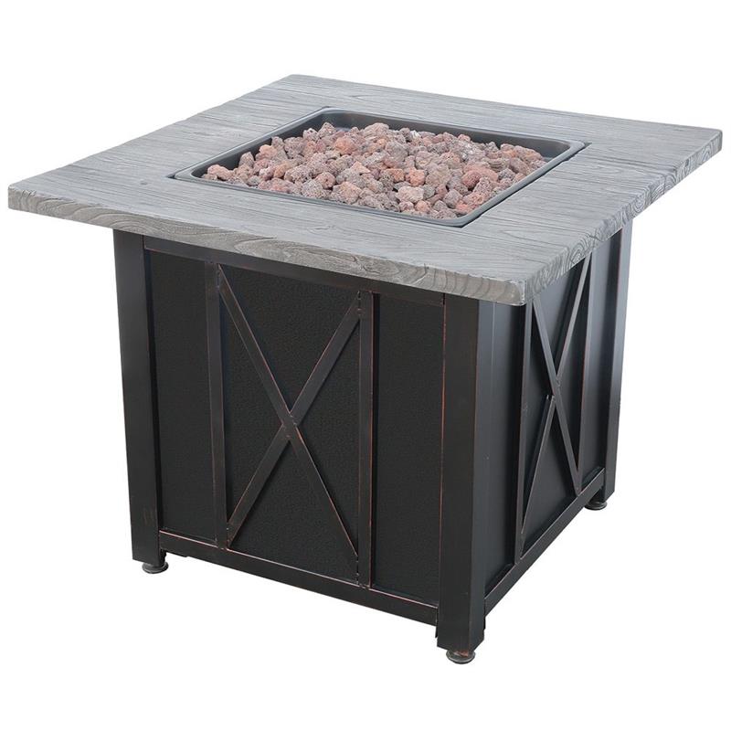 Outdoor Propane Gas Wood Grain Print Firepit Table GAD1450SP
