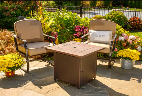 The Spencer 30" Outdoor Propane Gas Firepit Table GAD15297ES