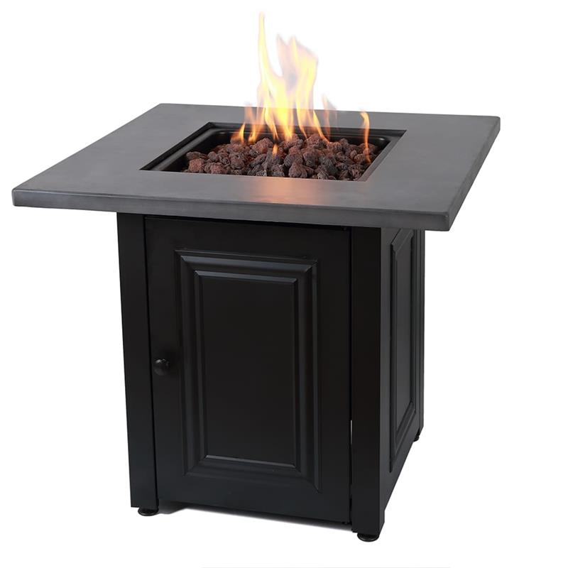 Wakefield Propane Gas UV Printed Faux Concrete Outdoor Firepit Table GAD15410M