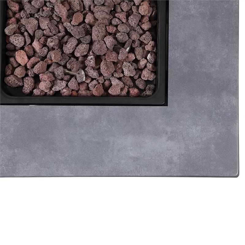 Wakefield Propane Gas UV Printed Faux Concrete Outdoor Firepit Table GAD15410M
