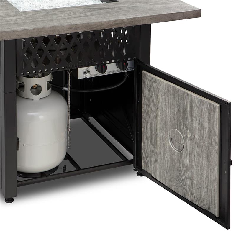 The Dakota Propane Gas Faux Wood Outdoor Dual Heat Technology Firepit Table GAD19101ES