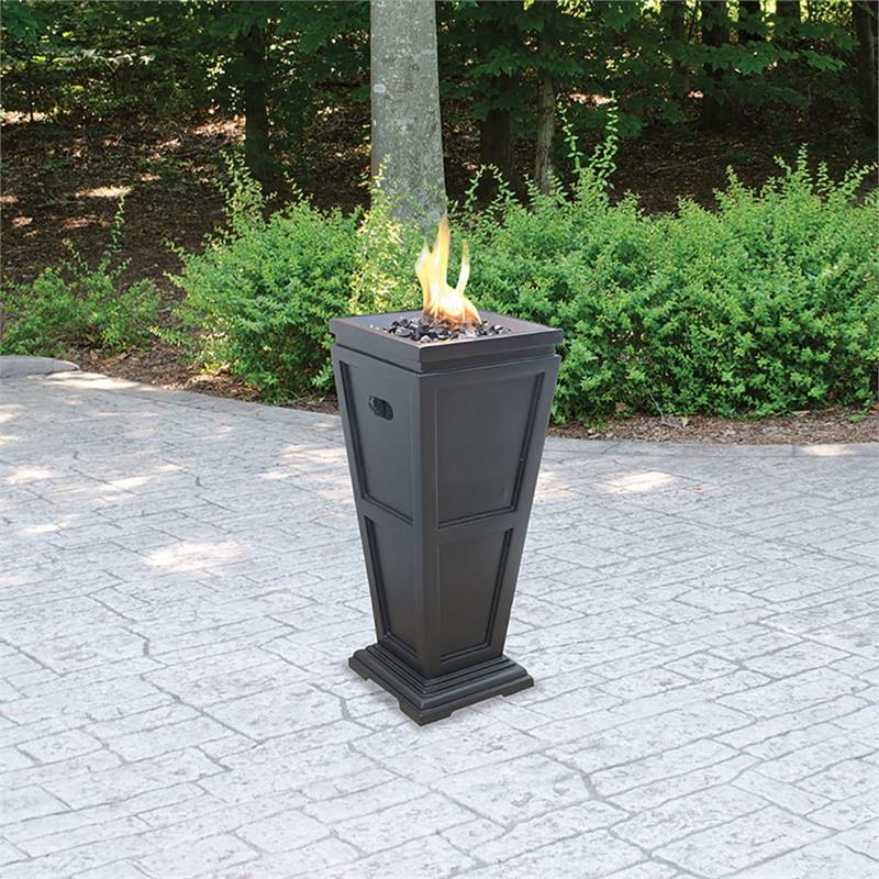 Large Propane Gas Outdoor Slate Fire Column GLT1332SP