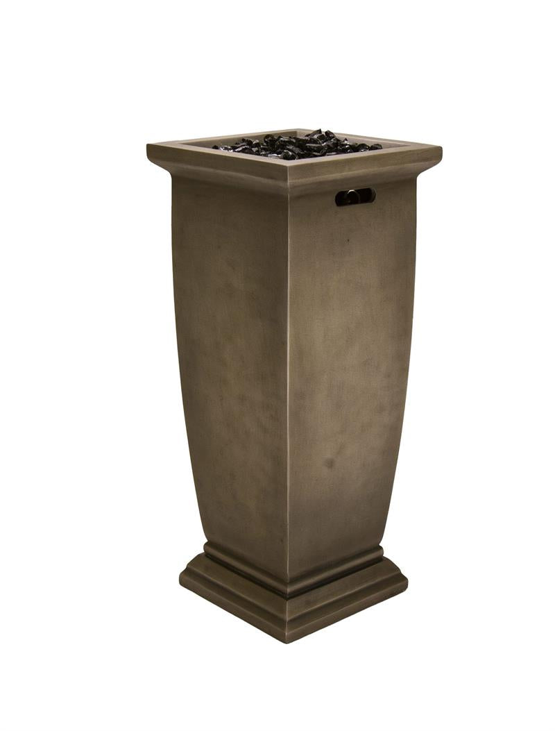 Large 10K BTU Slate Finish Propane Gas Fire Column GLT1356SP