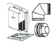 Direct Vent 4.5/7.5 Secure Rigid SMALL Square Horizontal Termination Kit Includes 90° Elbow