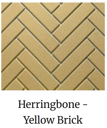 Herringbone pattern in yellow brick color