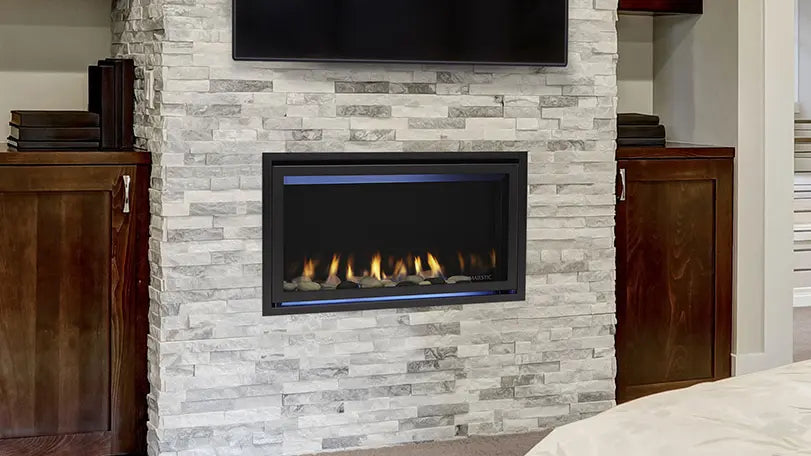 Jade 32" with clean face trim and natural stones