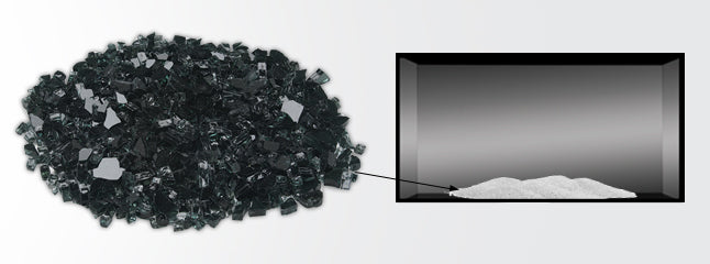 Glass Media for Majestic Direct Vent Fireplaces Sapphire Bronze Diamond Onyx