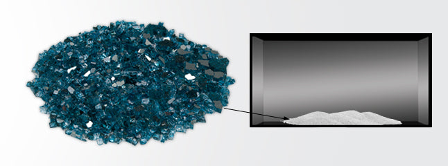 Glass Media for Majestic Direct Vent Fireplaces Sapphire Bronze Diamond Onyx