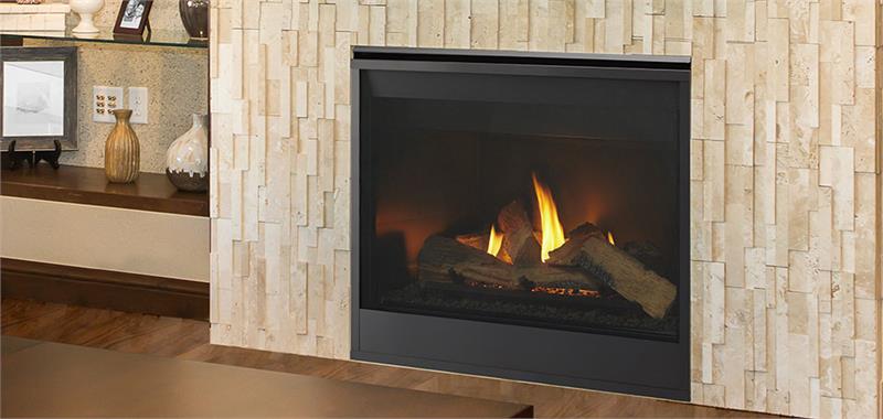 Meridian Traditional Gas Log Series Majestic 42" Direct Vent Gas Fireplace with Intellifire Touch Ignition System