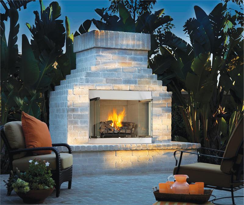 Outdoor Stainless Steel Vent-Free Fireplace Systems 42" VRE3042 by Superior