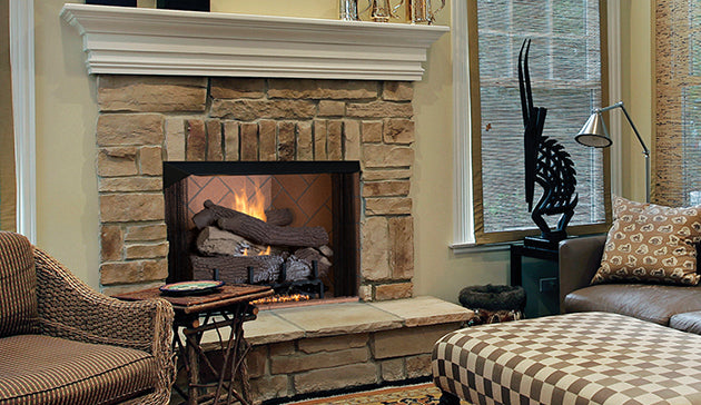 Vent Free 42" Mosaic Masonry Firebrick Fire Box with 30" Tall Opening VRT6042 Superior Fireplace VRT6000