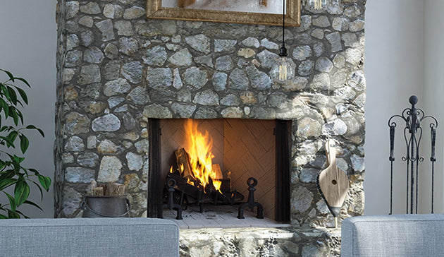 50" Wood Burning Custom Fireplace with 30" Tall Opening WRT4550 F0630 F0631