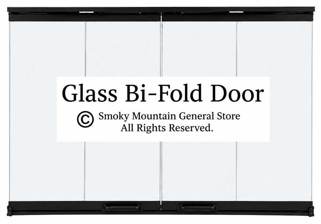 glass doors with black trim