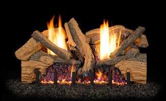 RH Peterson 18" Foothill Split Oak Vent Free Gas Log Set with G19 Burner