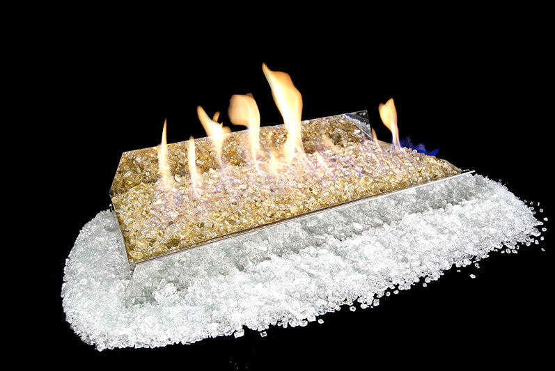 Contemporary Glass Vent Free Gas Burner by Real Fyre G21