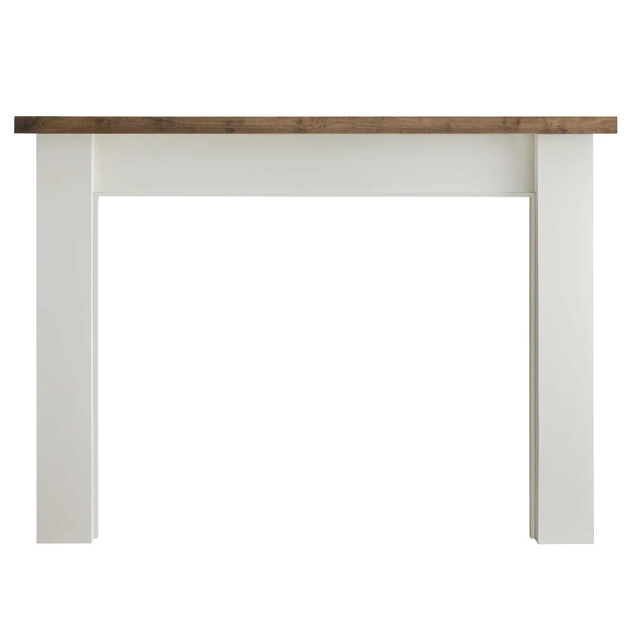 Laurel Flush Wood Mantel with New Gray Stained Top