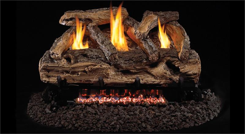 SG9-24 Peterson Real Fyre Split Oak Vent-Free Gas Logs with G9 Series Burner