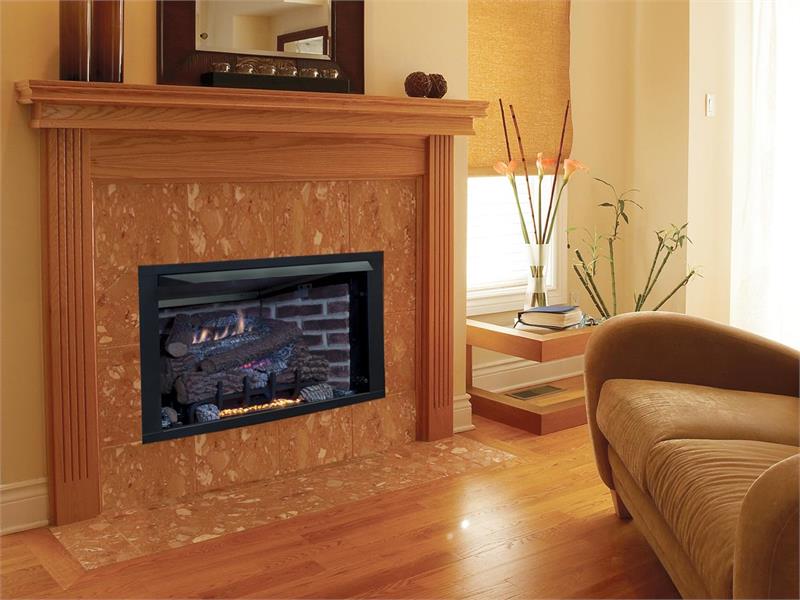 Complete Vent Free 32" Fireplace with a Clean Face Radiant Firebox Burner Blower Fan and Gas Logs VRT4032 F1200 F1202 F1199 F1201
