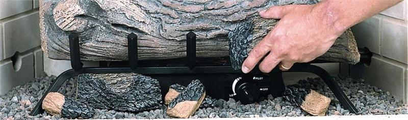 CDABKA Decorative Ash Bed Control Cover Kit for Gas Log Set F0246