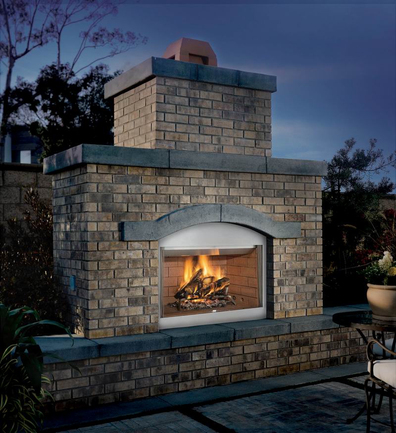 Outdoor 42" Wood Burning Fireplace