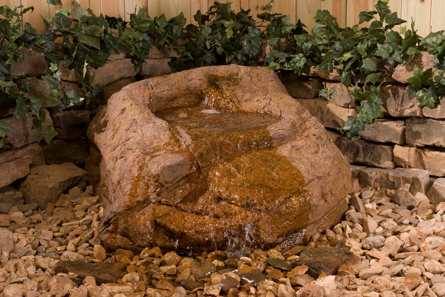 bubbling rock fountain