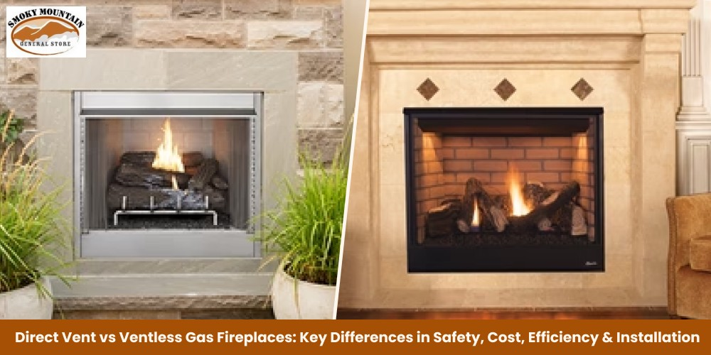 Direct Vent vs Ventless Gas Fireplaces: Key Differences in Safety, Cost, Efficiency & Installation