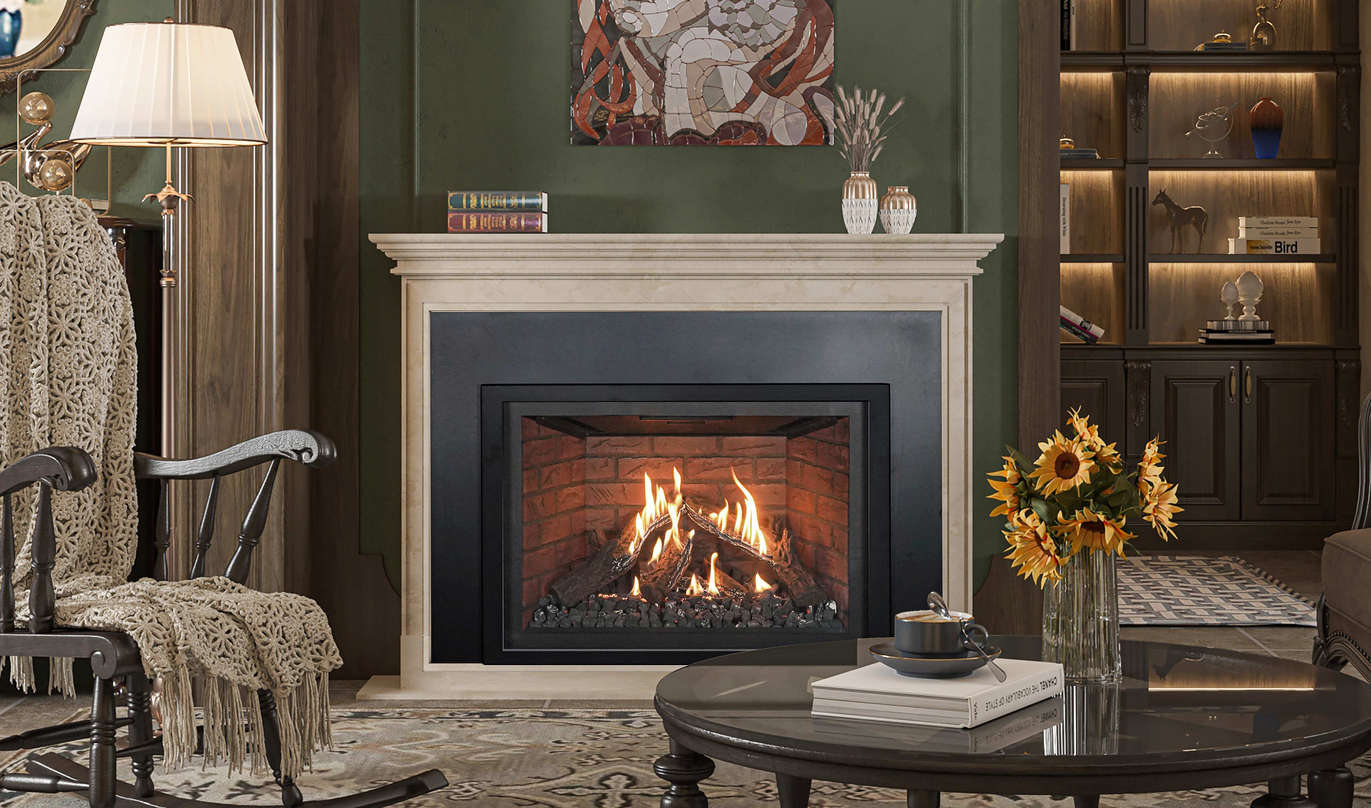 【MTオー様用】BURNING POINT /Salvation By Fire Majestic Biltmore 42-Inch Radiant Wood Burning Fireplace - SB80