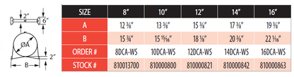 Wall Strap Sizing Chart