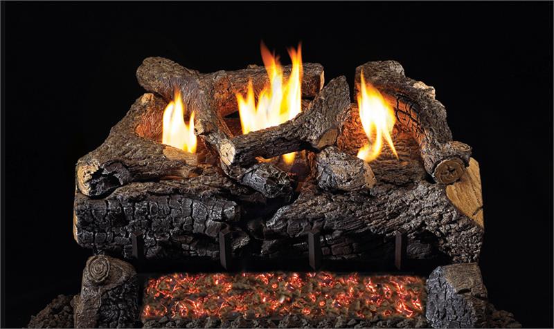 Evening Fyre Charred Vent Free Gas Log Set with G18 Burner