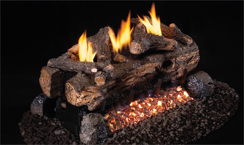 Evening Fyre Split See Thru Vent Free Gas Log Set with G18 Burner