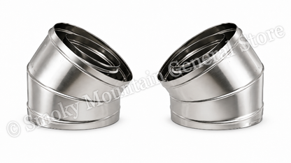 30E-12DM 30-Degree Offset and Return Elbow Set for Wood Burning 12DM Series Pipe F0937