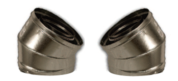 30E-12DM 30-Degree Offset and Return Elbow Set for Wood Burning 12DM Series Pipe F0937